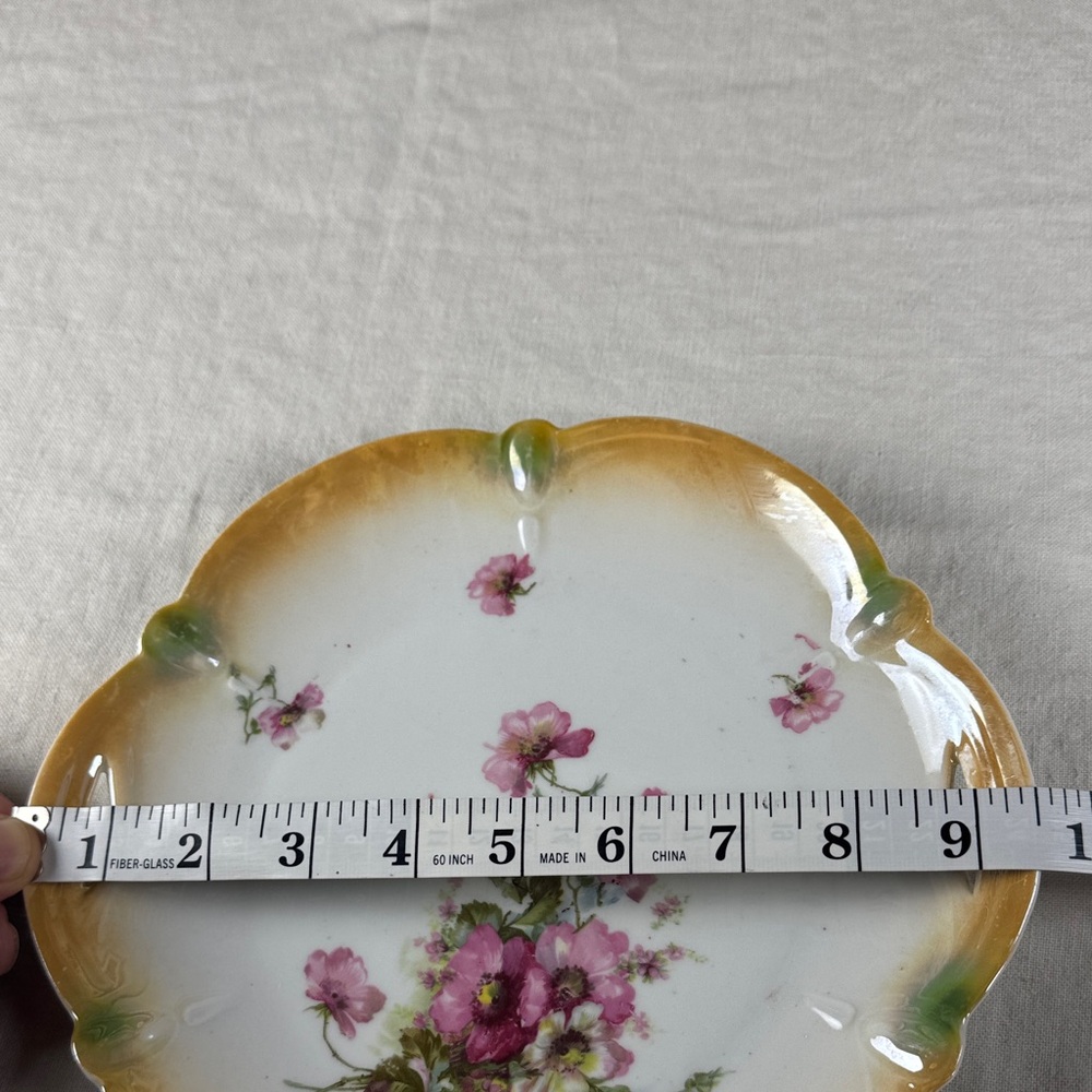 Floral Porcelain Serving Plate or Hang on Wall - Picture 8 of 12